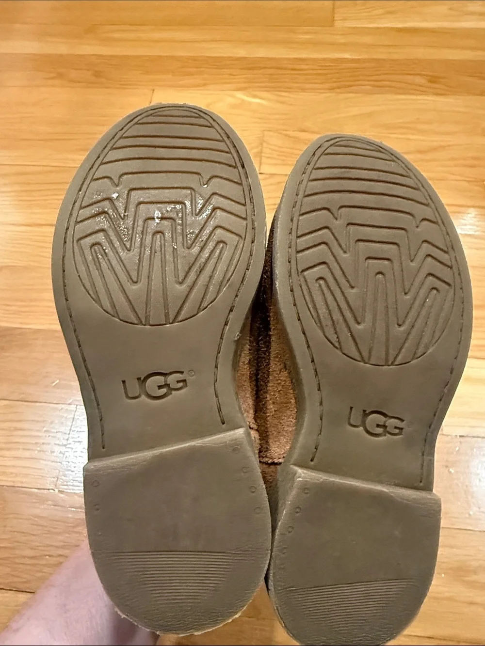Ugg girls Colette chestnut suede ankle side zipper boots size 11.